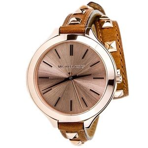 Michael Kors leather wrap watch
